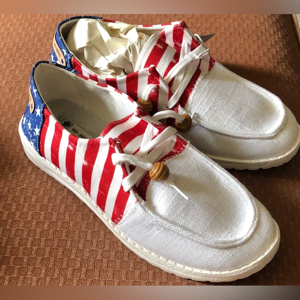 Brand New Red,White and Blue Shoes US Size 8.5